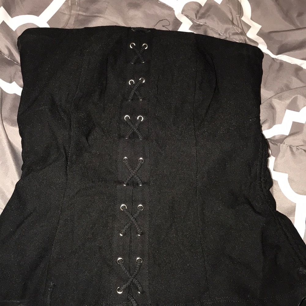 Lace up tube top